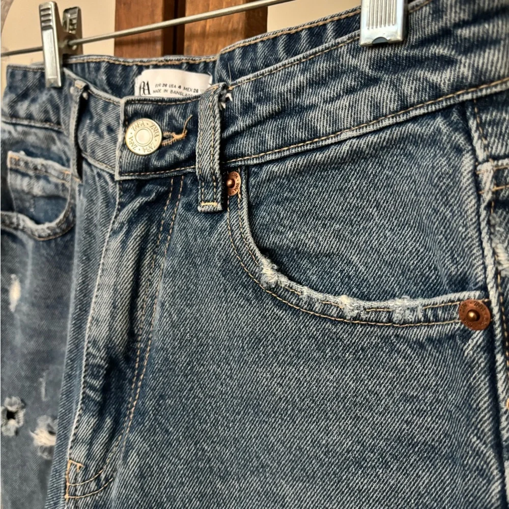 Zara pre-Loved Women’s Blue Denim Jeans Size 4 - Picture 2 of 10